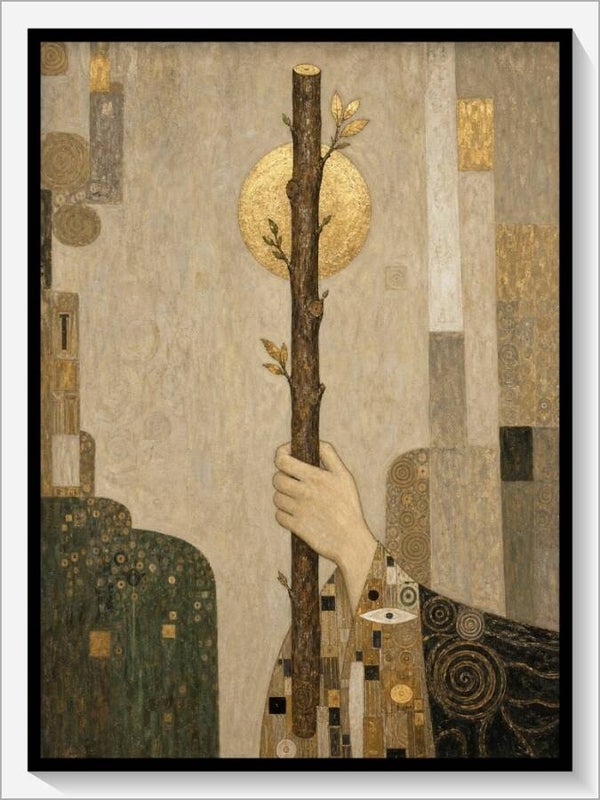 Klimt Tarot „As der Stäbe“