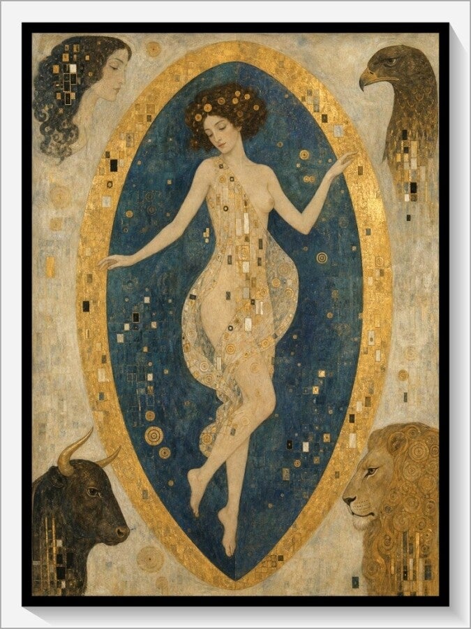 Klimt Tarot „XXI Die Welt“