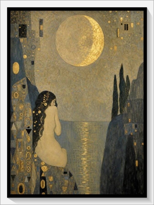 Klimt Tarot „XVIII Der Mond“