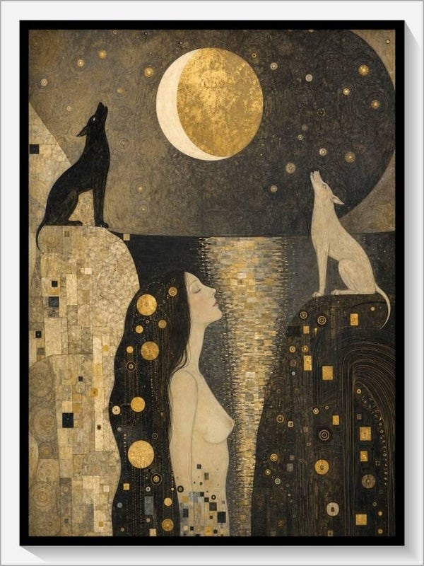 Klimt Tarot „XVIII Der Mond“