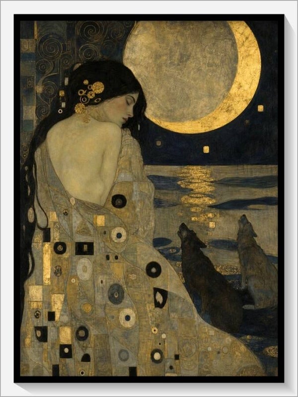 Klimt Tarot „XVIII Der Mond“