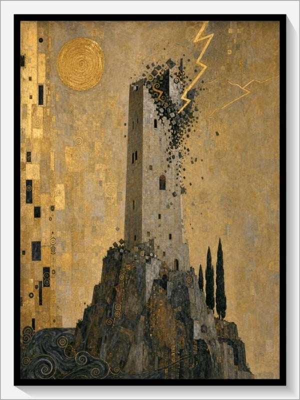 Klimt Tarot „XVI Der Turm“