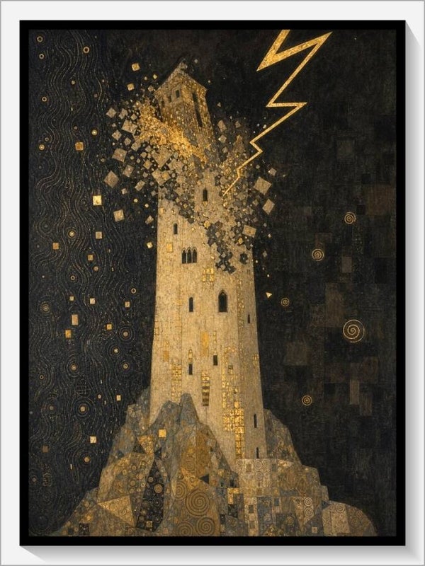 Klimt Tarot „XVI Der Turm“