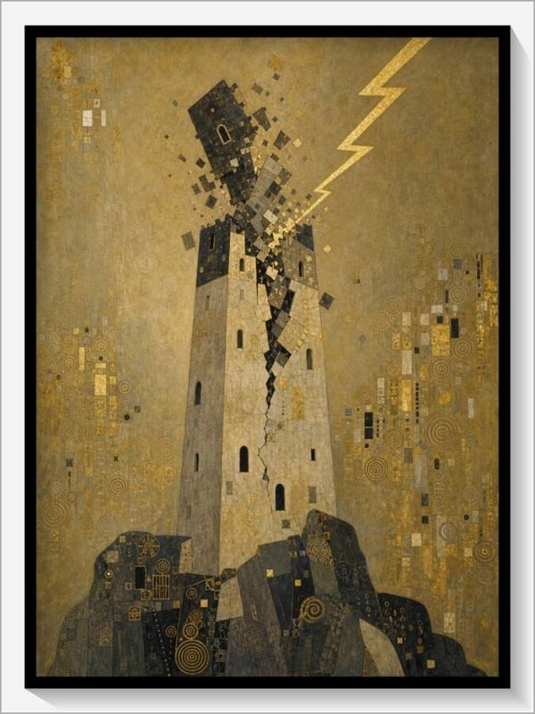 Klimt Tarot „XVI Der Turm“