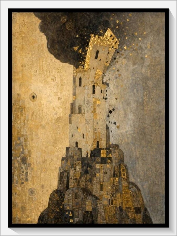 Klimt Tarot „XVI Der Turm“