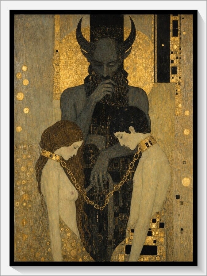 Klimt Tarot „XV Der Teufel“