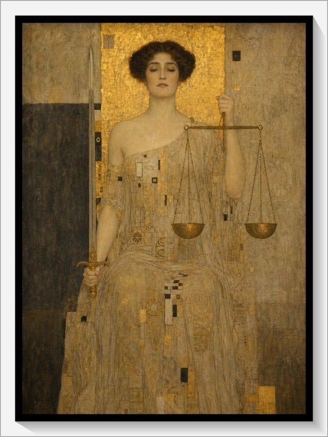 Klimt Tarot „XI Die Gerechtigkeit“