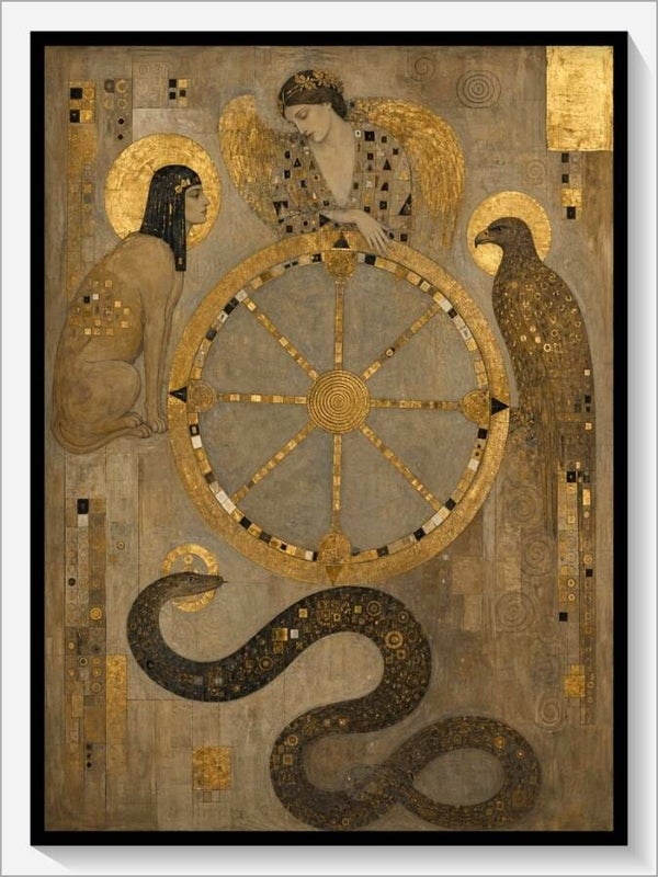 Klimt Tarot „X Das Schicksalsrad“