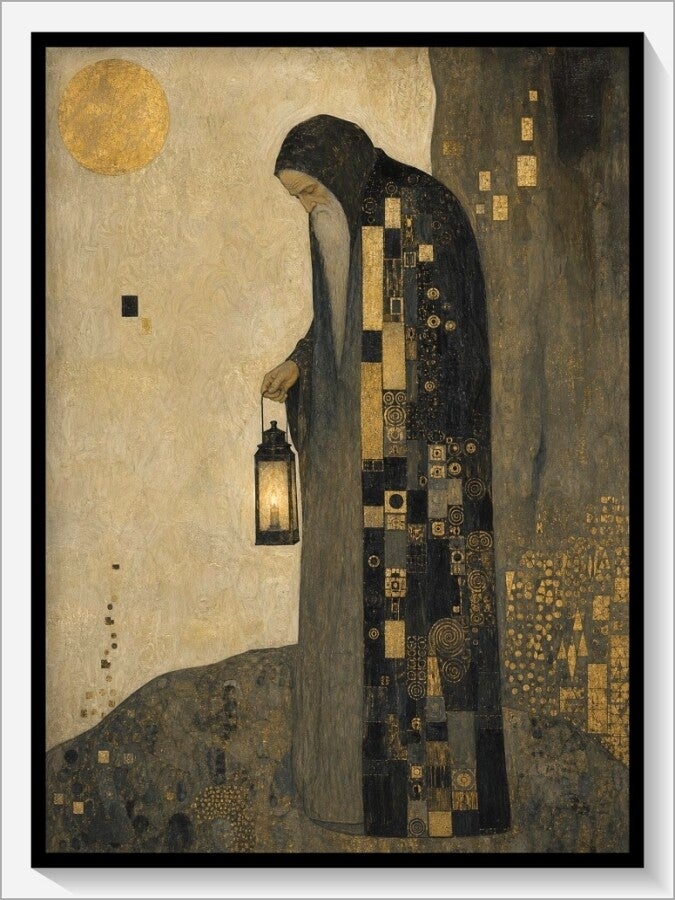 Klimt Tarot „IX Der Eremit“