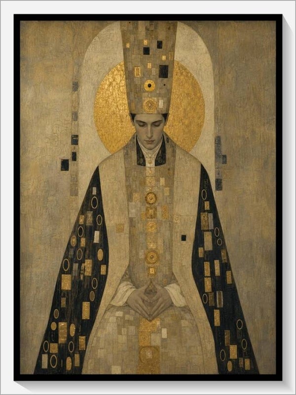 Klimt Tarot „V Der Hohepriester“