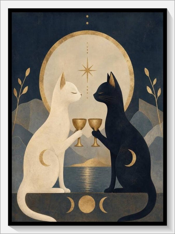 MoonCats Tarot „Zwei Kelche“