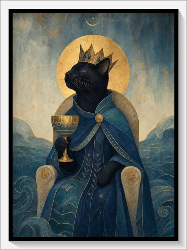 MoonCats Tarot „König der Kelche“