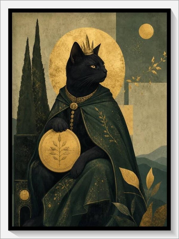 MoonCats Tarot „König der Münzen“
