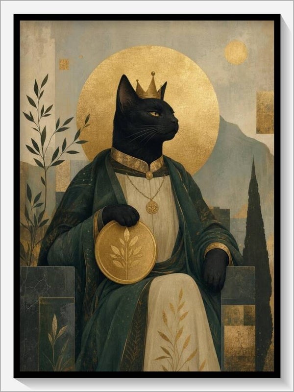 MoonCats Tarot „König der Münzen“
