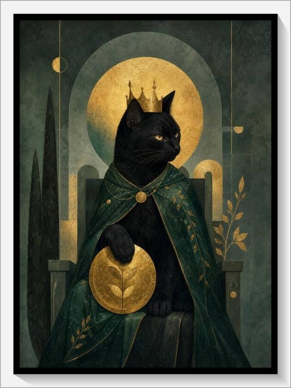 MoonCats Tarot „König der Münzen“