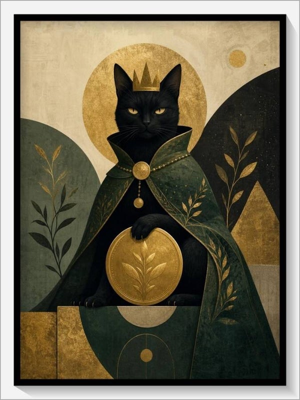 MoonCats Tarot „König der Münzen“