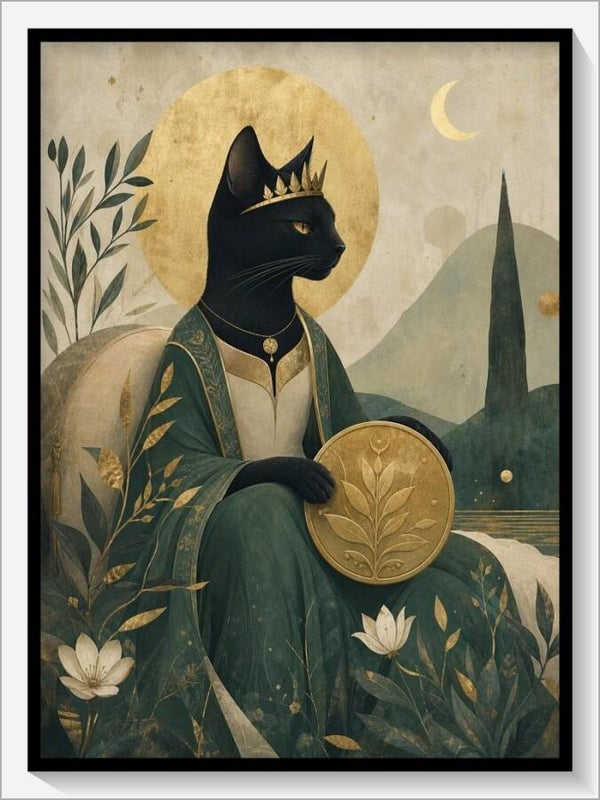 MoonCats Tarot „Königin der Münzen“