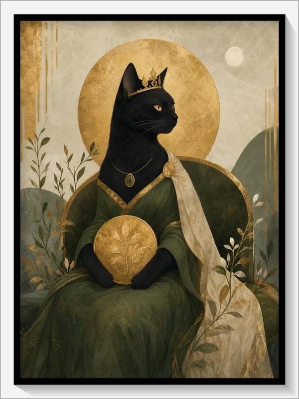 MoonCats Tarot „Königin der Münzen“