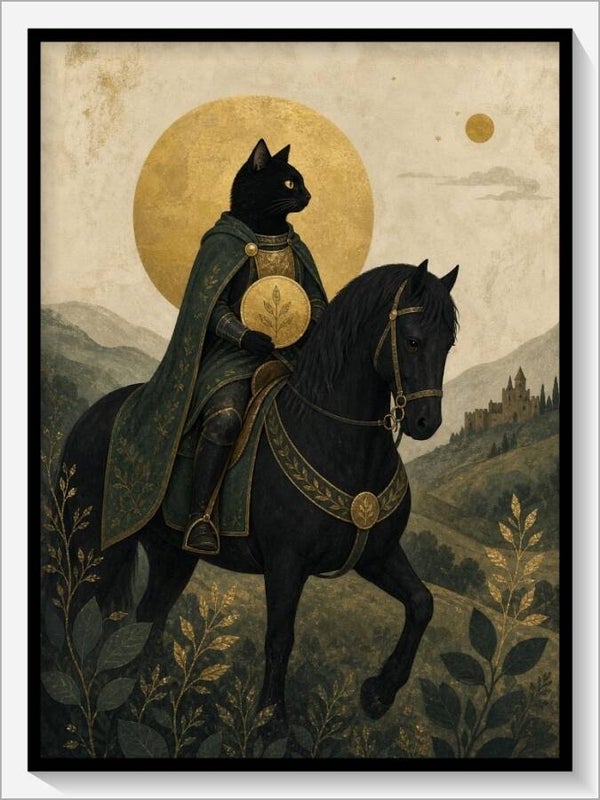 MoonCats Tarot „Ritter der Münzen“