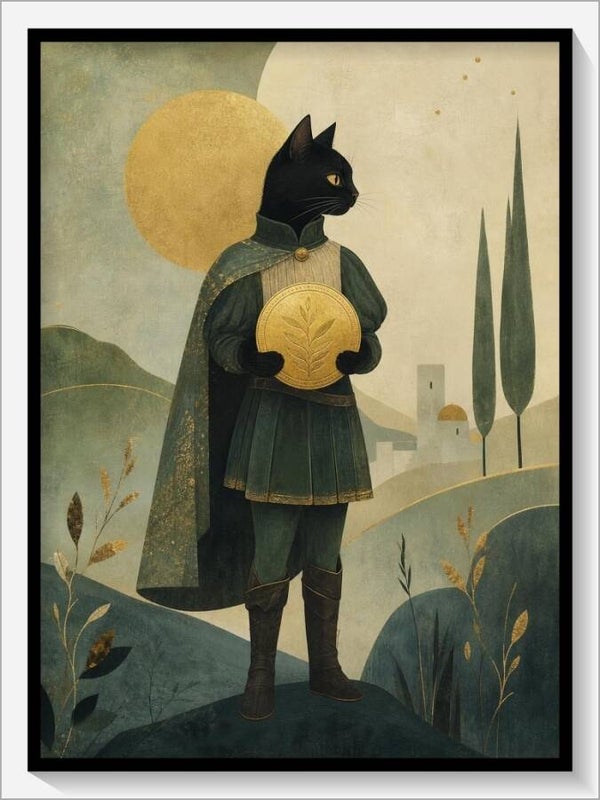 MoonCats Tarot „Bube der Münzen“