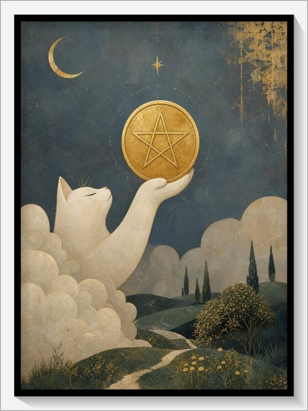 MoonCats Tarot „As der Münzen“