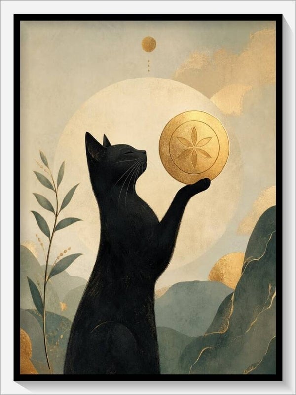 MoonCats Tarot „As der Münzen“
