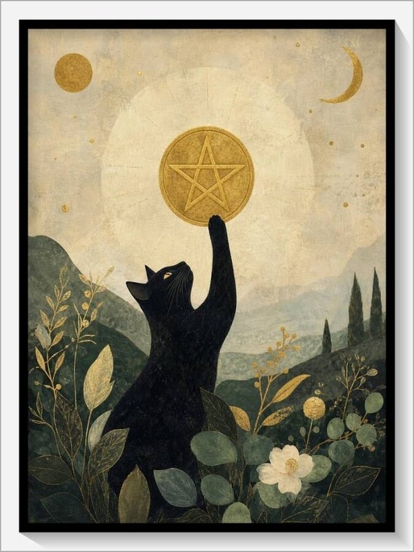 MoonCats Tarot „As der Münzen“