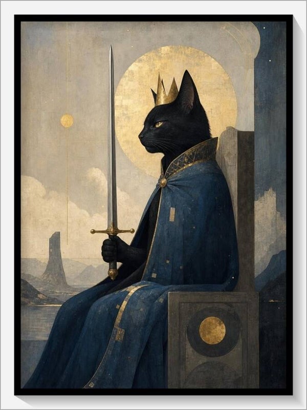 MoonCats Tarot „König der Schwerter“