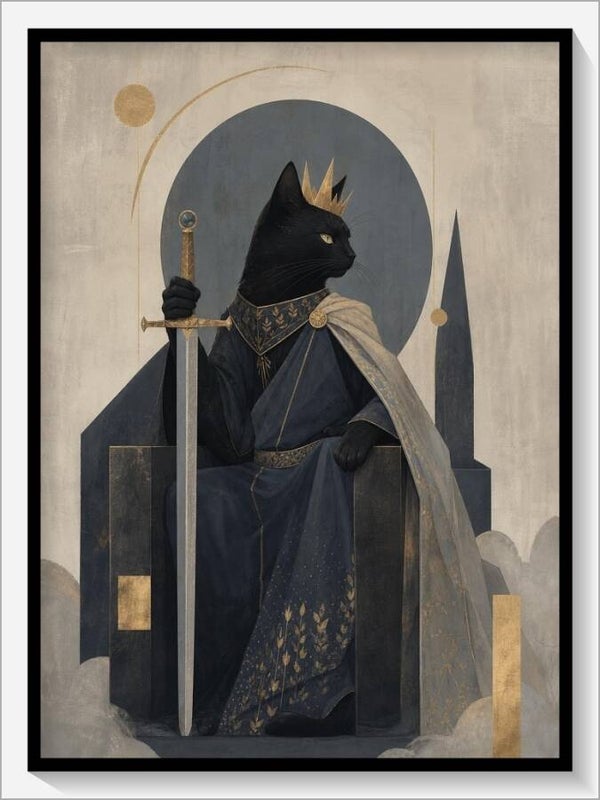 MoonCats Tarot „König der Schwerter“