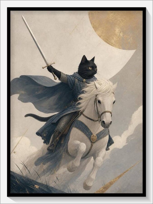 MoonCats Tarot „Ritter der Schwerter“