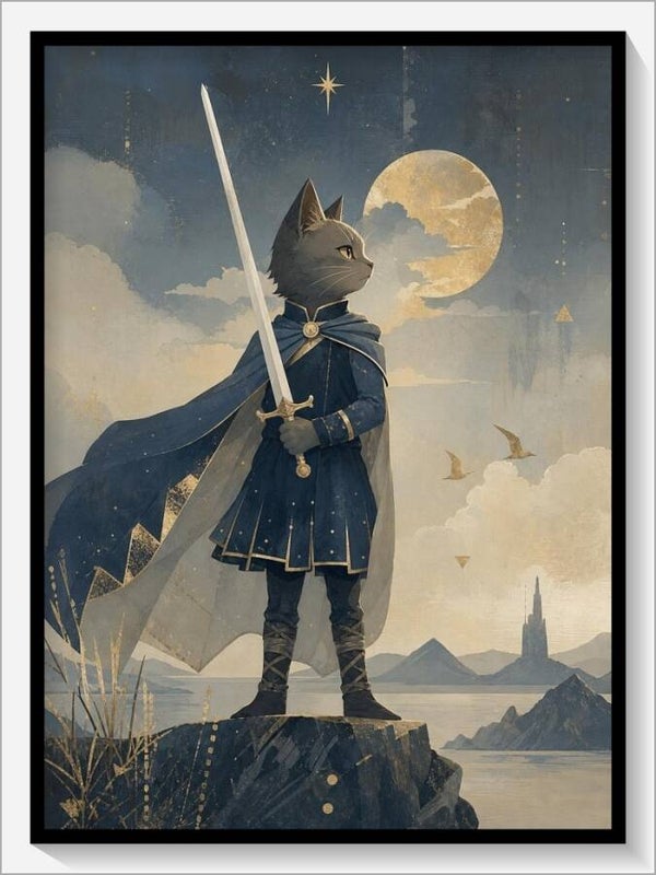 MoonCats Tarot „Bube der Schwerter“