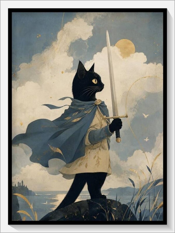 MoonCats Tarot „Bube der Schwerter“
