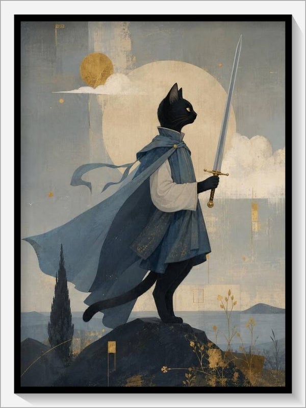 MoonCats Tarot „Bube der Schwerter“