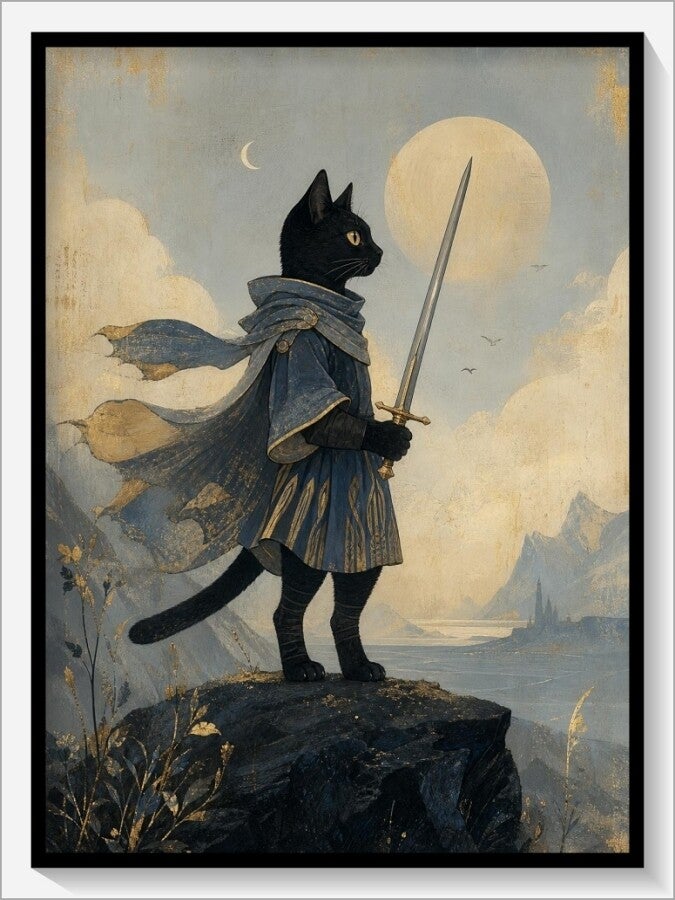 MoonCats Tarot „Bube der Schwerter“