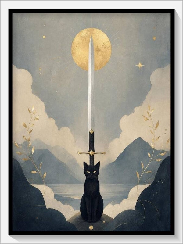 MoonCats Tarot „As der Schwerter“