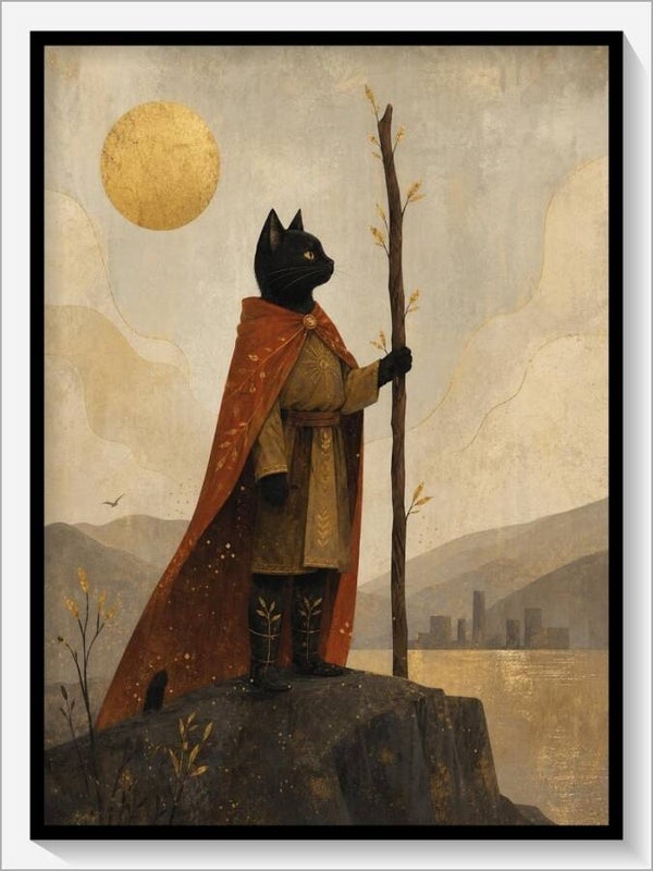 MoonCats Tarot „Bube der Stäbe“
