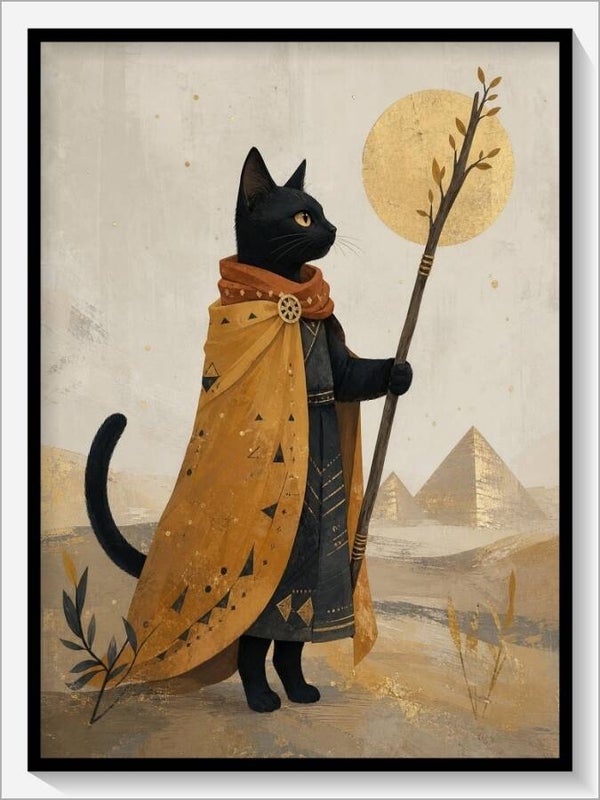 MoonCats Tarot „Bube der Stäbe“