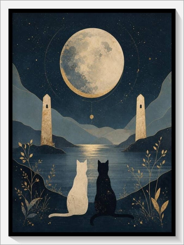 MoonCats Tarot „XVIII Der Mond“