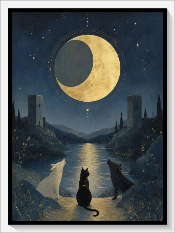 MoonCats Tarot „XVIII Der Mond“