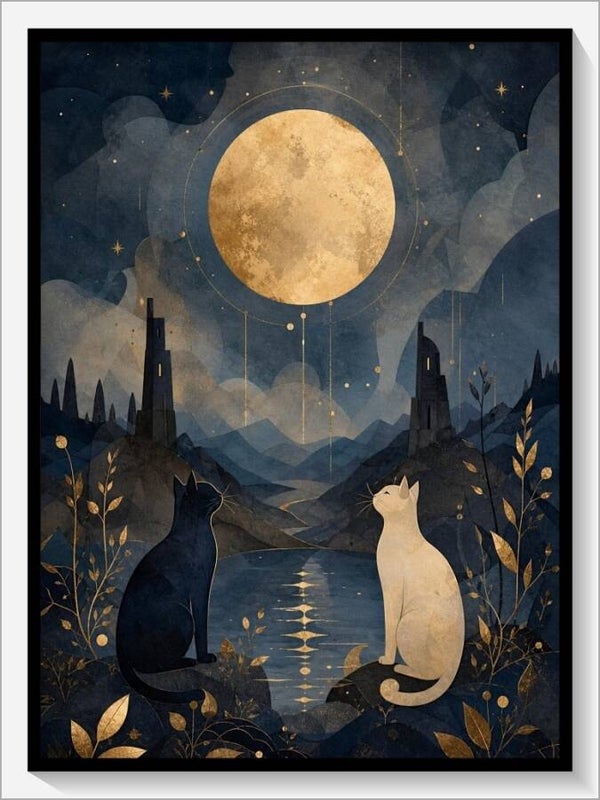 MoonCats Tarot „XVIII Der Mond“
