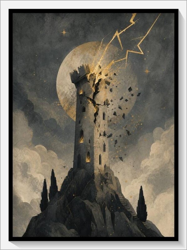 MoonCats Tarot „XVI Der Turm“