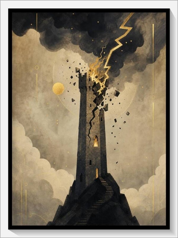 MoonCats Tarot „XVI Der Turm“