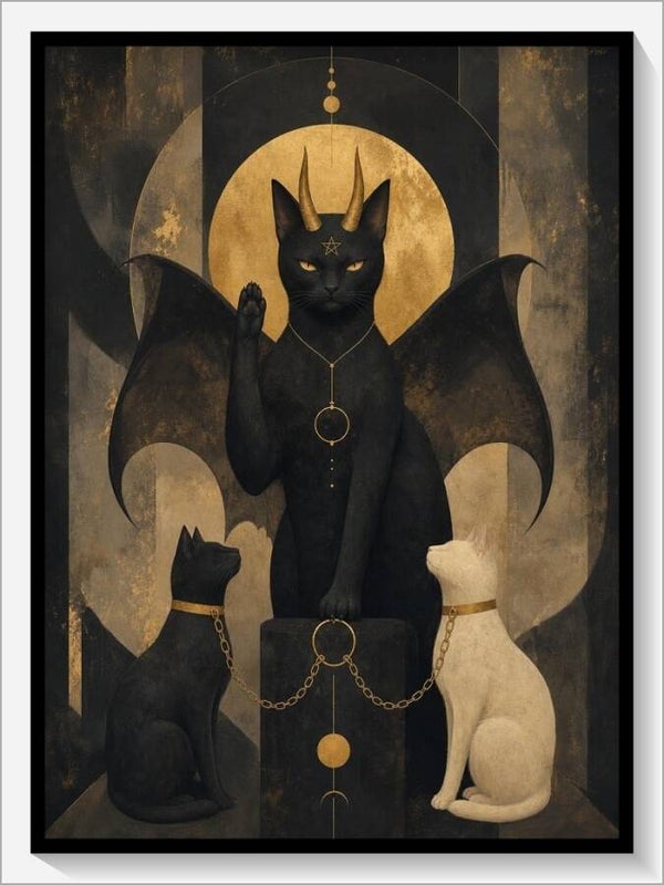 MoonCats Tarot „XV Der Teufel“