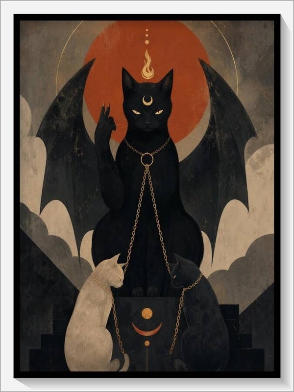 MoonCats Tarot „XV Der Teufel“