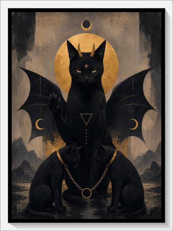 MoonCats Tarot „XV Der Teufel“