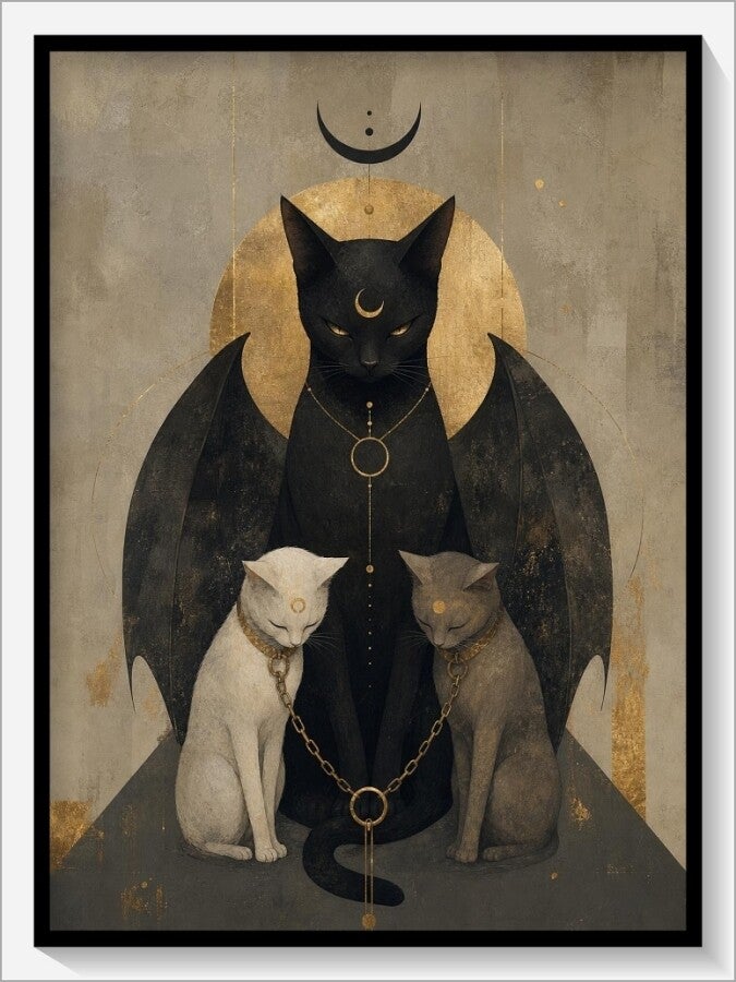MoonCats Tarot „XV Der Teufel“