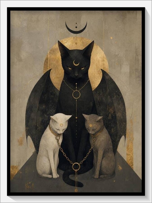 MoonCats Tarot „XV Der Teufel“