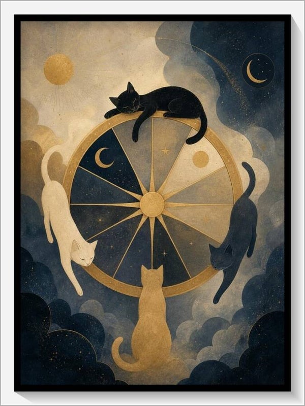 MoonCats Tarot „X Das Schicksalsrad“