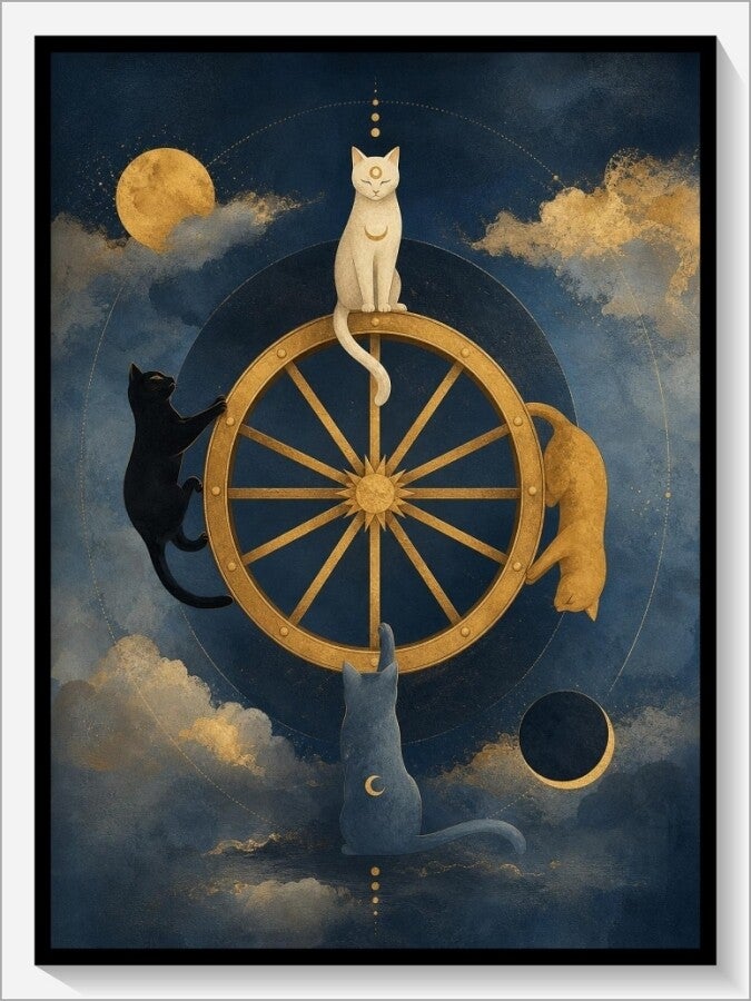 MoonCats Tarot „X Das Schicksalsrad“