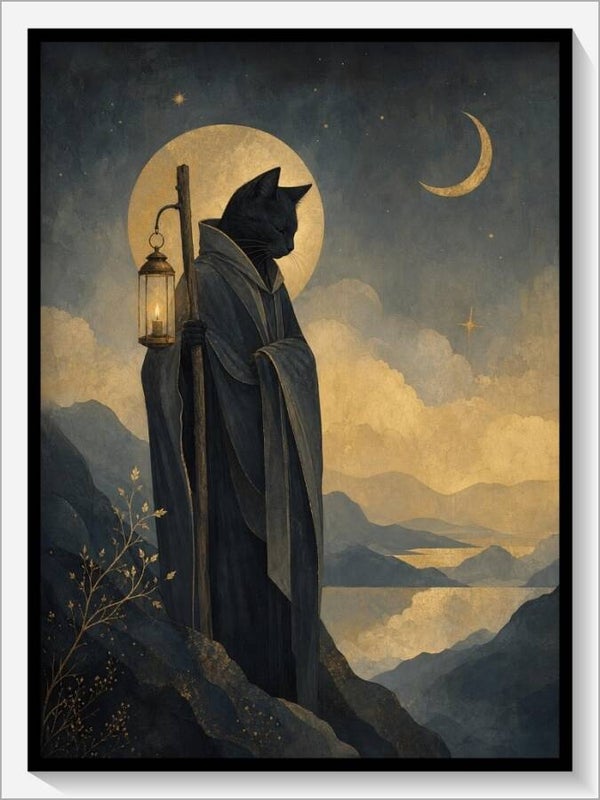 MoonCats Tarot „IX Der Eremit“